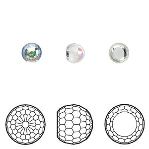 Fancy stone 4pk crystal AB CAL VZ, Crystal Passions&reg; 6mm ball 4869