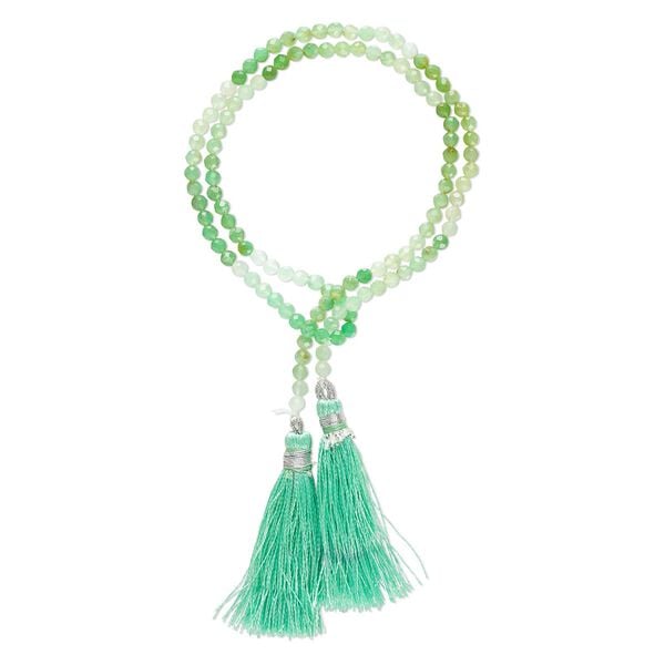 Chrysoprase 1pkg1, hand-cut faceted round bead natural 15.5-16 inch 3-3.5mm image number 0