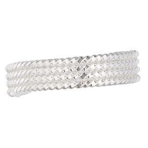 French wire 1pkg1 silver-plated, 1.5mm twisted fancy, 13.5-15 inch copper