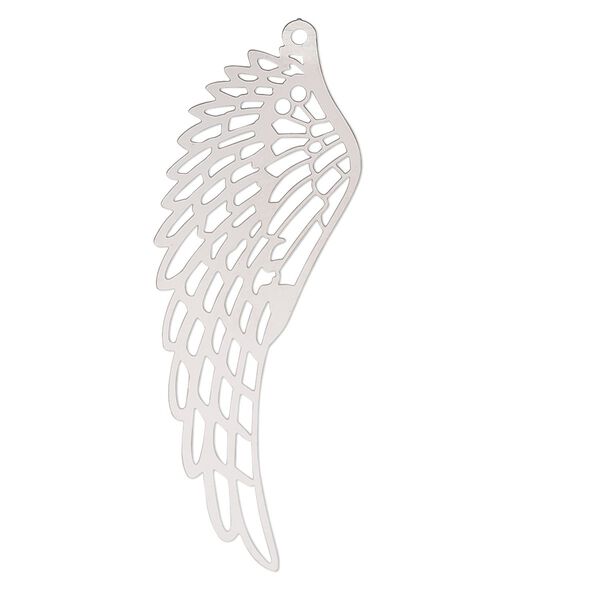 Focal, Lazer Lace&trade;, stainless steel, 53x20mm two-sided wing. Sold per pkg of 2. image number 0