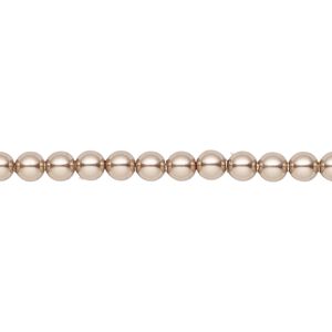 Pearl 500pk bronze, Swarovski&reg; 4mm round 5810