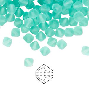 Bead 576pk Caribbean Sea matte, Preciosa Czech crystal 5mm bicone