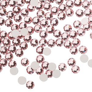 Flat back 144pk light rose foil back, Preciosa MAXIMA Czech crystal rhinestone 3.8-4mm chaton rose round SS16
