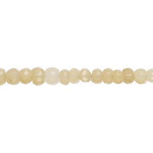 Yellow opal 1pkg1, hand-cut faceted rondelle bead natural 17 inch graduated 3x2mm-5x4mm