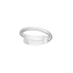 Ring, silver-plated copper, 6mm wide, adjustable. Sold individually.