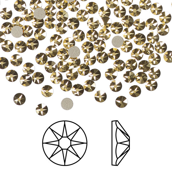 Flat back 1pkg1440 crystal aurum foil back, Swarovski&reg;, 3-3.2mm rose round SS12 2088 image number 0