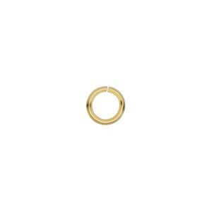 Jump ring 1pkg50 gold-plated, 8mm round / diamond wire, 16 gauge / 5.5mm inside diameter / brass