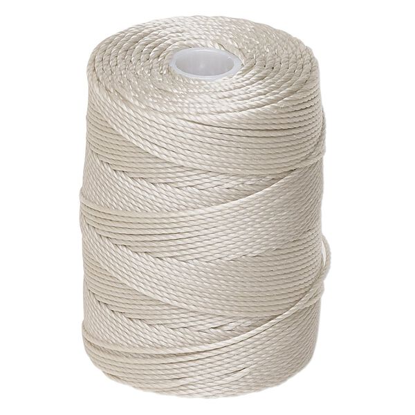 Thread, C-Lon&reg;, nylon, beige, 0.5mm diameter. Sold per 92-yard spool. image number 0