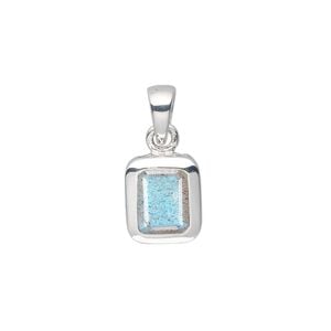 Pendant, labradorite (natural) and sterling silver, 22x10mm rectangle with 9x7mm faceted rectangle. Sold individually.