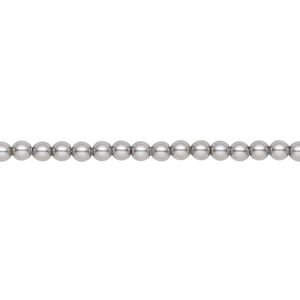Pearl 1000pk grey, Swarovski&reg; 3mm round 5810