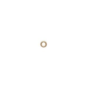 Jump ring 1pkg20 14Kt gold-filled, 3.3mm round, 20 gauge / 1.8mm inside diameter