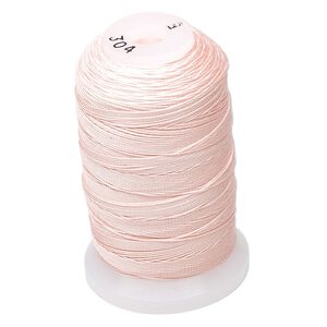 Thread, Purely Silk&trade;, pink, size E. Sold per 200-yard spool.
