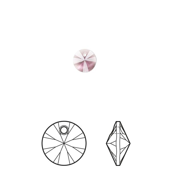 Drop 720pk iris, Swarovski&reg; 6mm pendant mini disk 6428 image number 0