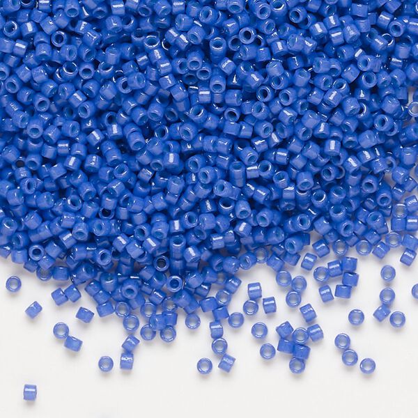 Seed bead, Delica&reg;, glass, pkg/50g, #11 round, Duracoat&reg; opaque outside dyed violet (DB-2359). image number 0