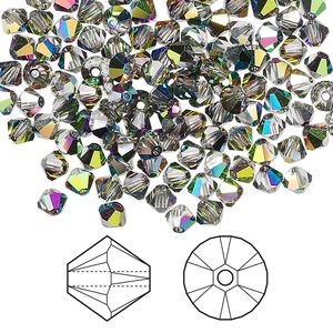 Bead 1440pk crystal vitrail medium, Swarovski&reg; 4mm XILION bicone 5328