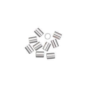 Crimp 1pkg10 sterling silver, 4x3mm seamless tube / 2.5mm inside diameter