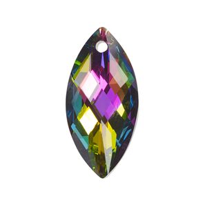 Focal 1pk transparent clear vitrail foil back, Celestial Crystal&reg; 32x15mm marquise