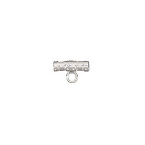 Crimp, sterling silver, 11x3.5mm tube with closed loop. Sold individually.