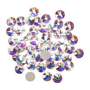 Flat back 1440pk crystal AB foil back, Swarovski&reg; 4.6-4.8mm rose round SS20 2088