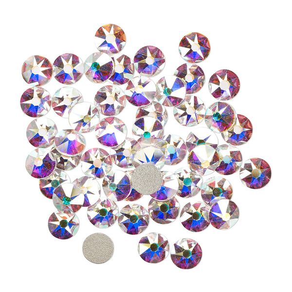 Flat back 1440pk crystal AB foil back, Swarovski&reg; 4.6-4.8mm rose round SS20 2088 image number 0
