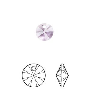 Drop 12pk violet, Crystal Passions&reg; 8mm pendant mini disk 6428