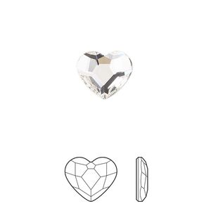 Flat back 144pk crystal foil back, Preciosa MAXIMA Czech crystal rhinestone 10mm heart