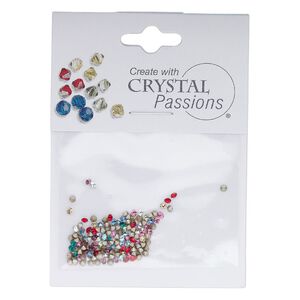Chaton mix 144pk mixed foil back, Crystal Passions&reg; rhinestone PP13 1028