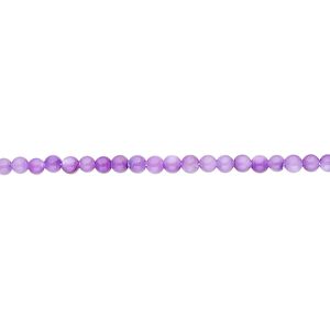 Mother-of-pearl shell 1pkg1, round bead 15.5 to 16 inch purple 2mm