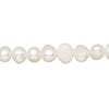 Freshwater pearl 1pkg1, semi-round / flat-sided potato, 15 inch white 6-8mm cultured image number 0