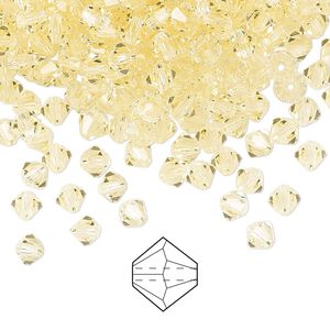 Bead 720pk jonquil, Preciosa Czech crystal 4mm bicone