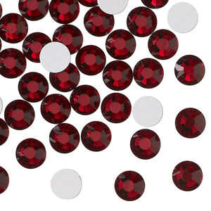 Flat back 1pkg288 vivid Siam foil back, Preciosa MAXIMA Czech crystal rhinestone, 6.3-6.5mm chaton rose round SS30