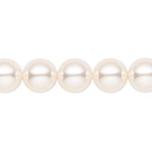 Pearl 100pk cream, Crystal Passions&reg; 10mm round 5810