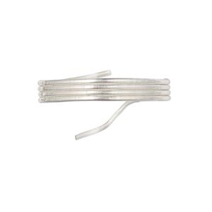 French wire, Beadalon&reg;, sterling silver, 0.7mm tube. Sold per approximately 12-inch strand.