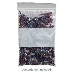 Bag, Tite-Lip&trade;, plastic, clear and white, 4x6-inch top zip with block. Sold per pkg of 100.