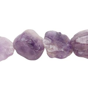 Amethyst 1pkg1, hand-knapped flat round bead natural 15.5-16 inch 18-20mm