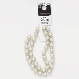 Bead, miracle, glass, opaque pale green, 9mm round and 4 x 2.5mm rondelle. Sold per 15-inch strand.