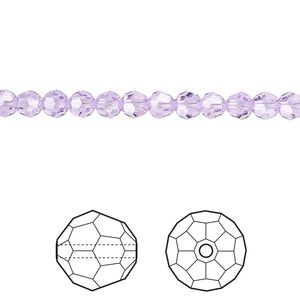 Bead 12pk violet, Crystal Passions&reg; 4mm round 5000