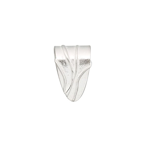 Bail, JBB Findings, fold over style, sterling silver, 16x10mm shield. Sold individually. image number 0