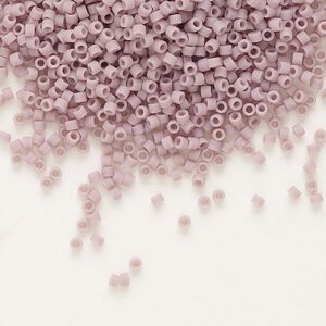 Seed bead, Delica&reg;, glass, pkg/250g, #11 round, opaque matte mauve (DB-0758).