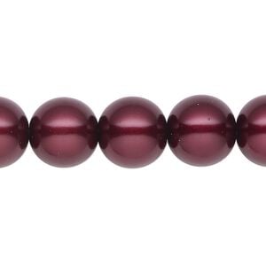 Pearl 1pk bordeaux, Celestial Crystal&reg; 12mm round 15.5-16 inch