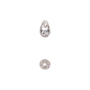 Bead 1pkg1 sterling silver, 8x5mm teardrop