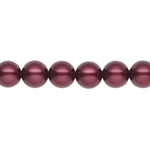 Pearl 1pk bordeaux, Celestial Crystal&reg; 8mm round 15.5-16 inch