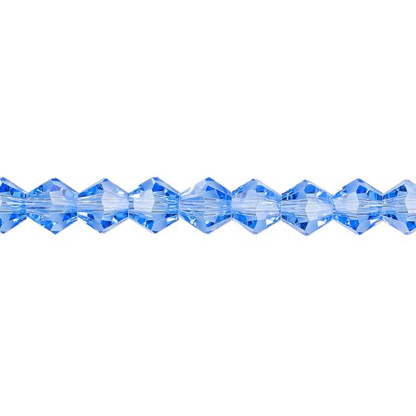 Bead 1pk transparent light blue, Celestial Crystal&reg; 6mm bicone 15.5-16 inch image number 0
