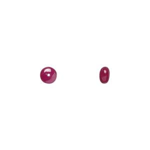 Ruby 1pkg1, hand-cut rondelle bead 4x2mm-5x3mm