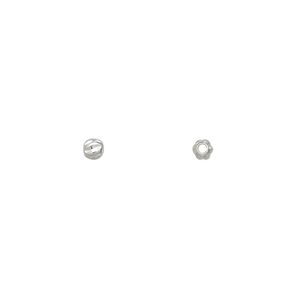 Bead 1pkg20 sterling silver, 3mm twisted corrugated round, partially matte