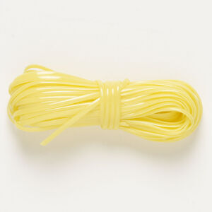 Cord 1pkg1, plastic, yellow, 1mm flat, 20-foot section.