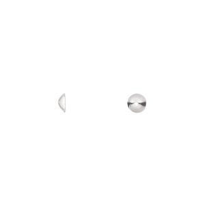 Bead cap, sterling silver, 3.5x1.5mm round, fits 3.5-5.5mm bead, Sold per pkg of 20.