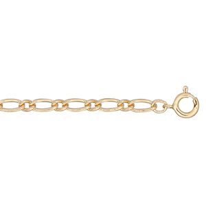 Chain 1pkg1 12Kt gold-filled long & short, 3mm / springring clasp, 36 inch