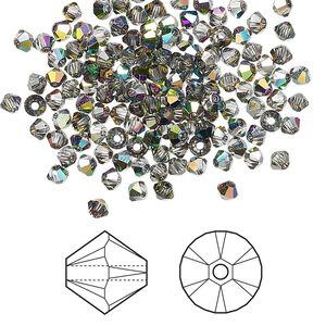 Bead 144pk crystal vitrail medium, Crystal Passions&reg; 3mm bicone 5328