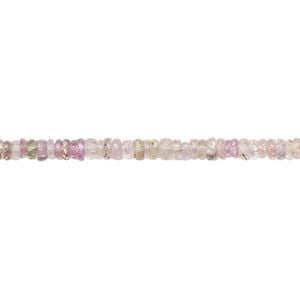 Multi-sapphire 1pkg1, hand-cut faceted rondelle bead 7 inch 3x1mm-4x2mm